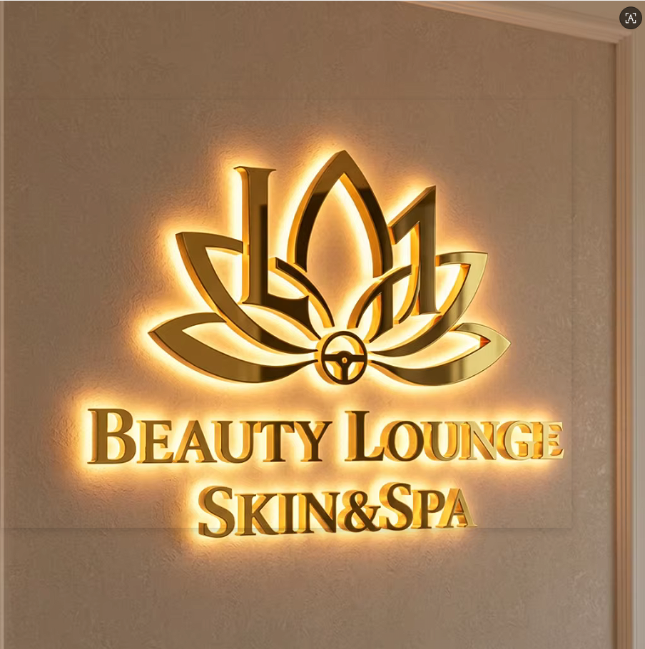 Custom Outdoor Shopfront Sign Front Lit Store Letters Commercial Building Logo Advertising for Boutique Beauty Salon