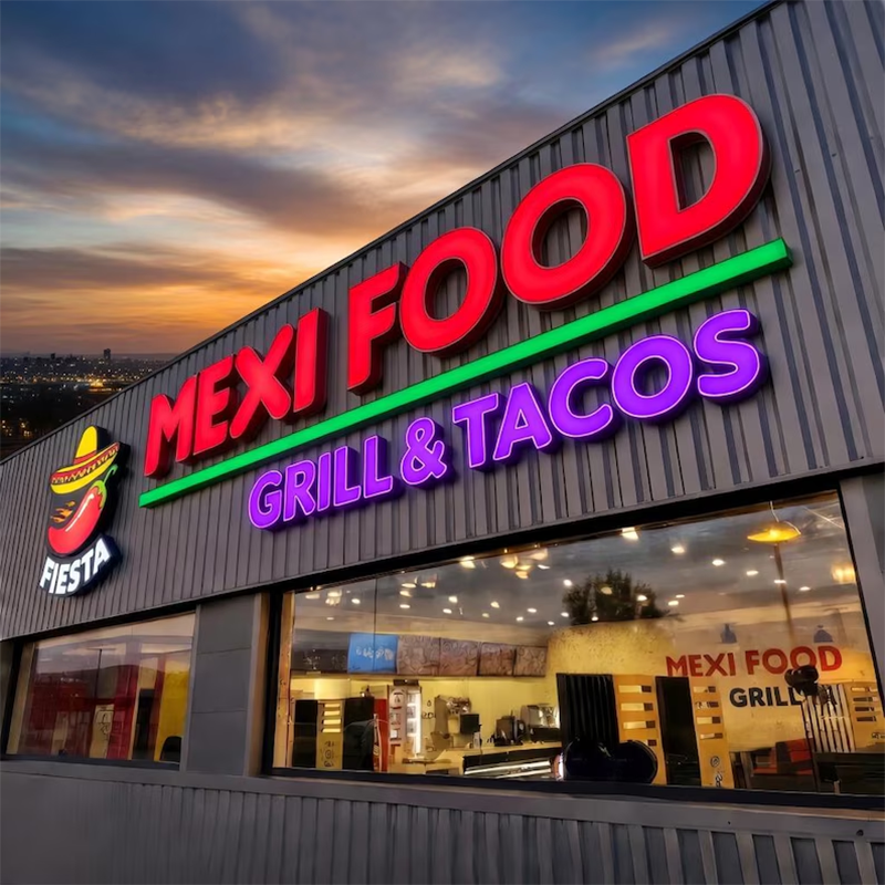 Custom Metal 3D Outdoor Led Logo Sign Frontlit Illuminated Sign Channel Letters with Edge Business Sign for Smoke Shop Display